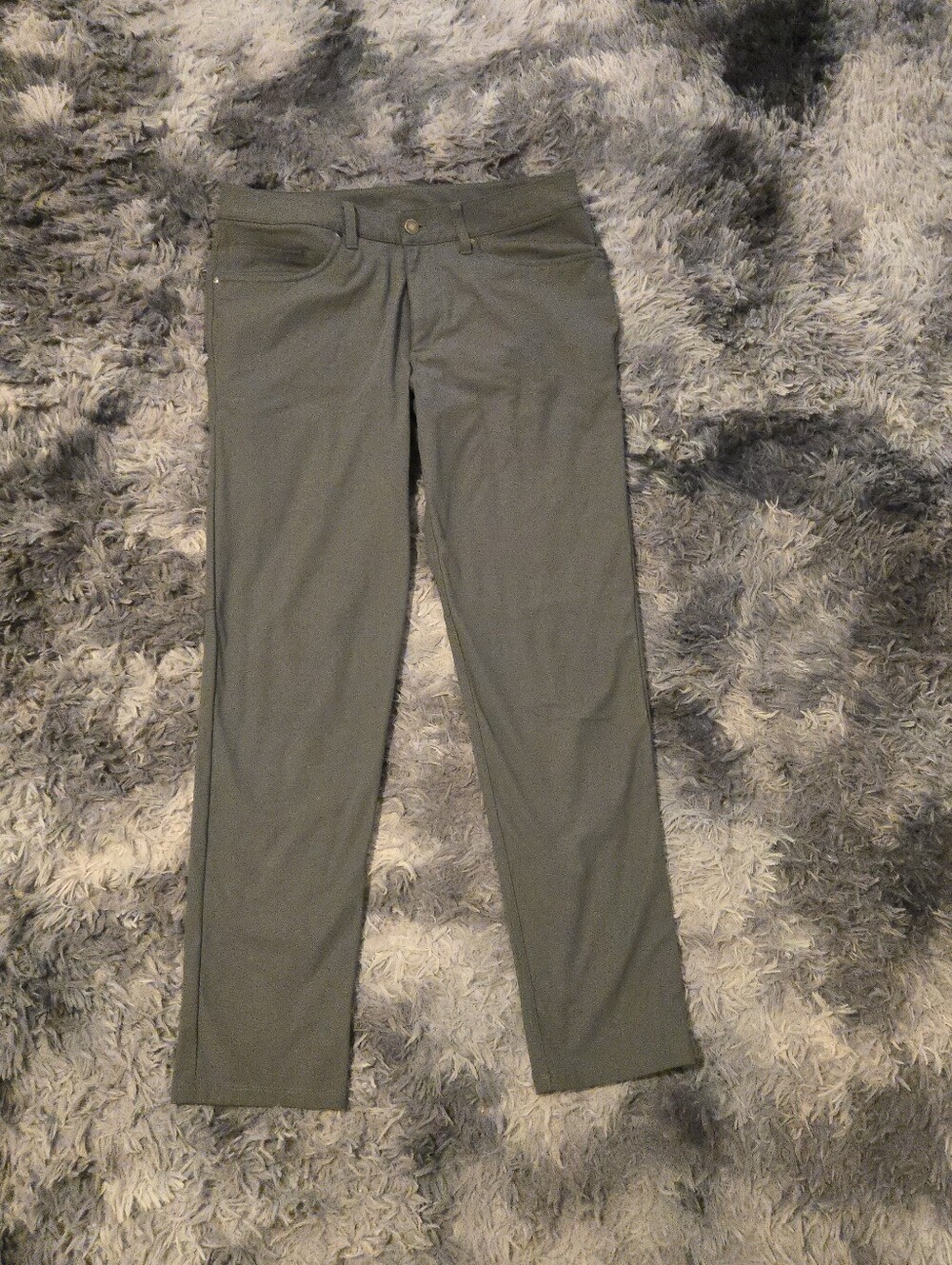 Lululemon ABC Pants Mens 32x30 Green Grey 5-Pocket Commuter Golf Tech Trousers